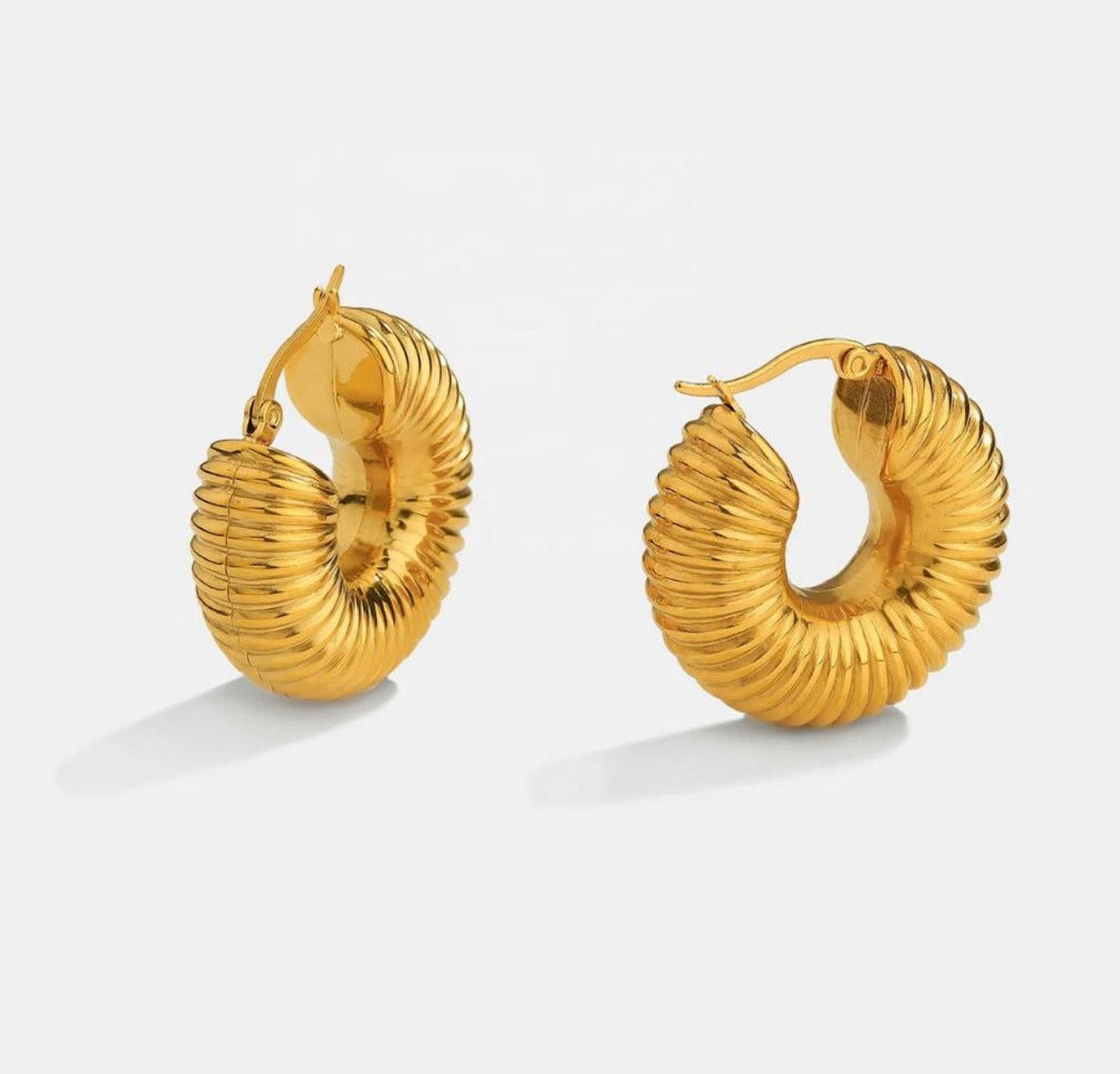 Spiral Seashell Hoops